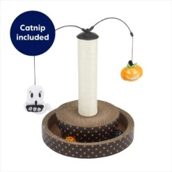 Frisco Halloween Pumpkin And Ghost Interactive Scratcher Cat Toy With Catnip -Cat Toy Shop 344074 PT2. AC SS1800 V1657657033