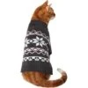 Frisco Gray Chevron Print Dog & Cat Sweater