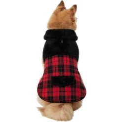 Frisco Mediumweight Plaid Faux Fur Dog & Cat Jacket -Cat Toy Shop 353847 PT2. AC SS1800 V1661273430
