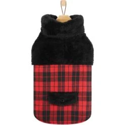 Frisco Mediumweight Plaid Faux Fur Dog & Cat Jacket -Cat Toy Shop 353847 PT4. AC SS1800 V1661206460
