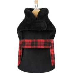 Frisco Mediumweight Plaid Faux Fur Dog & Cat Jacket -Cat Toy Shop 353847 PT5. AC SS1800 V1661259569