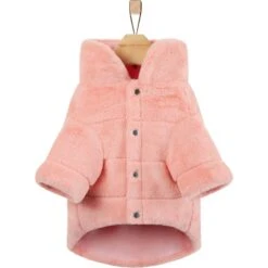 Frisco Lightweight Faux Fur Pink Puffer Dog & Cat Coat -Cat Toy Shop 353869 PT5. AC SS1800 V1659726716