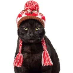 Frisco Reindeer Fair Isle Dog & Cat Pom Hat -Cat Toy Shop 358309 PT2. AC SS1800 V1660764825