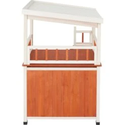 Frisco Outdoor Wooden Cat House With Balcony & Step Ladder -Cat Toy Shop 361012 PT3. AC SS1800 V1657828422