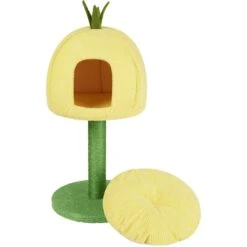Frisco Pineapple 33.5" Plush Cat Scratching Post And Condo -Cat Toy Shop 371361 PT3. AC SS1800 V1664373498