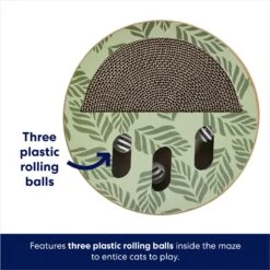 Frisco Interactive Maze & Scratch Cardboard Cat Toy Box With Catnip, Palms -Cat Toy Shop 506130 PT2. AC SS1800 V1671551754
