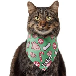 Frisco Gingerbread Treats Personalized Dog & Cat Bandana -Cat Toy Shop 564502 PT7. AC SS1800 V1660251028