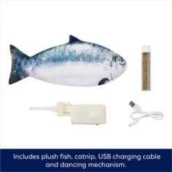 Frisco Interactive Flopping Fish Electronic Cat Toy With Catnip -Cat Toy Shop 632798 PT2. AC SS1800 V1691073666