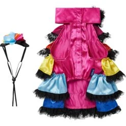 Frisco Ruffle Party Dog & Cat Dress + Headpiece -Cat Toy Shop 707350 PT5. AC SS1800 V1689355422