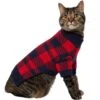 Frisco Fleece Lined Buffalo Plaid Mock Neck Dog & Cat Sweater