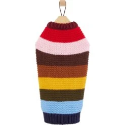 Frisco Chunky Knit Multi-Stripe Dog & Cat Sweater -Cat Toy Shop 718662 PT3. AC SS1800 V1692977992