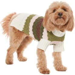 Frisco Bubble Knit Multi Striped Mock Neck Dog & Cat Sweater -Cat Toy Shop 718854 PT2. AC SS1800 V1703184630