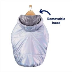 Frisco Heavy Weight Iridescent Quilted Dog & Cat Hooded Puffer Coat -Cat Toy Shop 720038 PT3. AC SS1800 V1692192498