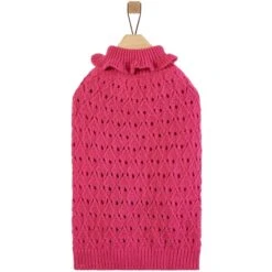 Frisco Ruffle Knit Pointelle Dog & Cat Turtleneck Sweater -Cat Toy Shop 720646 PT3. AC SS1800 V1693234722