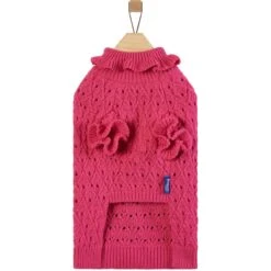 Frisco Ruffle Knit Pointelle Dog & Cat Turtleneck Sweater -Cat Toy Shop 720646 PT4. AC SS1800 V1693234237