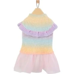 Frisco Rainbow Dog & Cat Sweater Dress -Cat Toy Shop 720934 PT3. AC SS1800 V1692977136