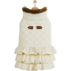 Frisco Medium Weight Quilted Ruffle Tiered Dog & Cat Dress -Cat Toy Shop 744262 PT3. AC SS1800 V1692978554