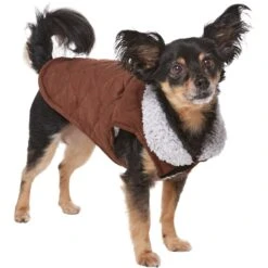 Frisco Medium Weight Quilted Dog & Cat Coat With Cozy Sherpa Lining -Cat Toy Shop 744310 PT2. AC SS1800 V1703194386