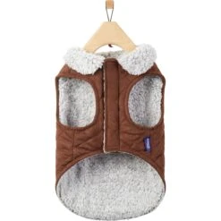 Frisco Medium Weight Quilted Dog & Cat Coat With Cozy Sherpa Lining -Cat Toy Shop 744310 PT4. AC SS1800 V1692978555