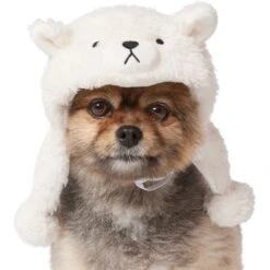 Frisco Plush Polar Bear Dog & Cat Hat -Cat Toy Shop 745614 PT2. AC SS1800 V1694802014