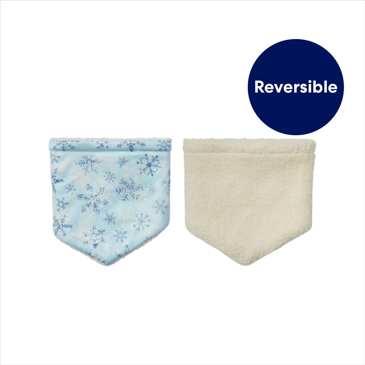 Frisco Reversible Snowflake Cozy Knit Faux Fur Dog & Cat Pullover Bandana, 1 Count 3 Frisco Reversible Snowflake Cozy Knit Faux Fur Dog & Cat Pullover Bandana, 1 Count - Image 3