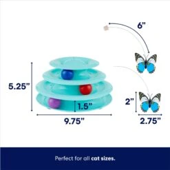Frisco Foldable Play Tri-Tunnel Cat Toy & Frisco Butterfly Cat Tracks Cat Toy -Cat Toy Shop 933438 PT6. AC SS1800 V1692305010