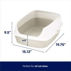 Frisco Open Top Cat Litter Box With Rim, Large & Frisco Plastic Litter Scooper With Caddy -Cat Toy Shop 947526 PT2. AC SS1800 V1693600215