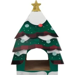 Frisco Holiday Christmas Tree Cardboard Cat House & Frisco Holiday Santa's Workshop Cardboard Cat House -Cat Toy Shop 986190 PT3. AC SS1800 V1698258115