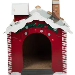 Frisco Holiday Christmas Tree Cardboard Cat House & Frisco Holiday Santa's Workshop Cardboard Cat House -Cat Toy Shop 986190 PT7. AC SS1800 V1698257790