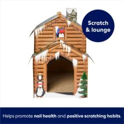 Frisco Holiday Log Cabin Cardboard Cat House & Frisco Holiday Santa's Workshop Cardboard Cat House -Cat Toy Shop 986198 PT3. AC SS1800 V1698257736