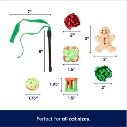 Frisco Holiday Buffalo Plaid Foldable Play Tunnel Cat Toy With Catnip & Frisco Holiday Festive Red Variety Pack Gift Box Cat Toy With Catnip, 14 Count -Cat Toy Shop 986262 PT6. AC SS1800 V1698257736