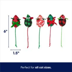 Frisco Holiday Santa Hat & Mistletoe Cat Tracks Cat Toy & Frisco Holiday Mice Cat Toy With Catnip, 5 Count -Cat Toy Shop 986278 PT6. AC SS1800 V1698258116